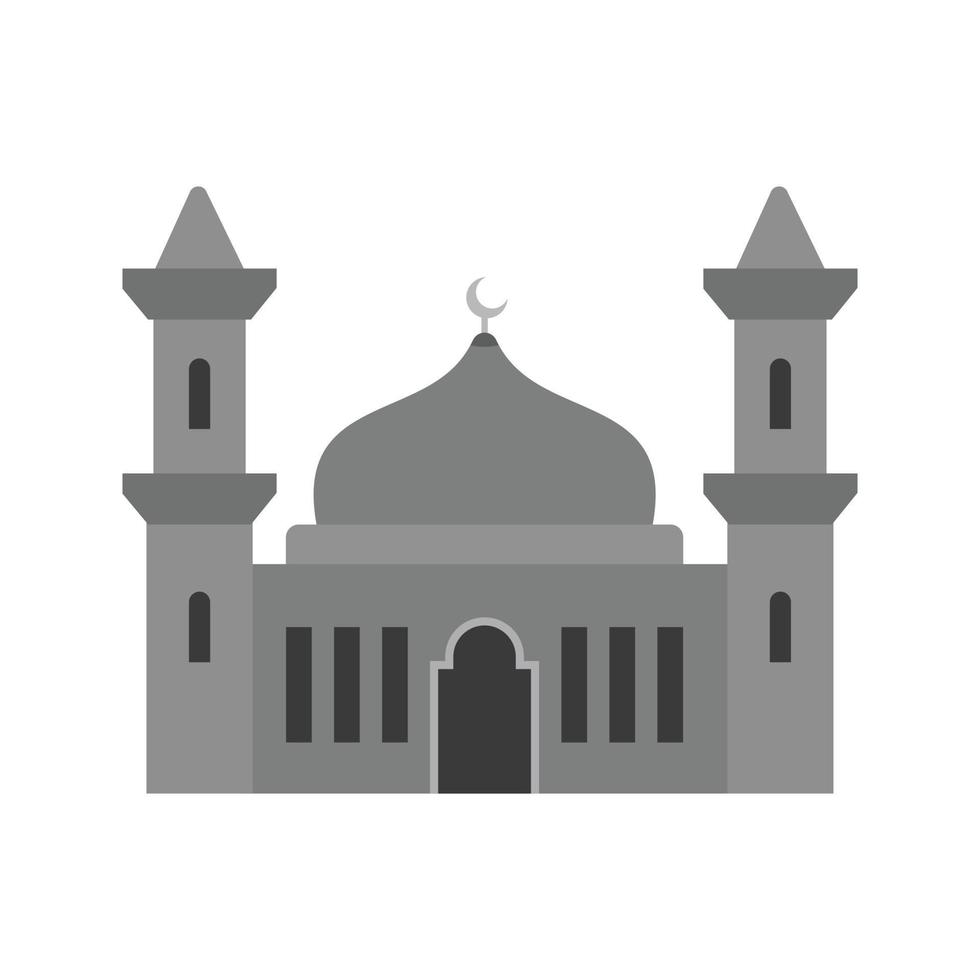 Holy Place Flat Greyscale Icon vector