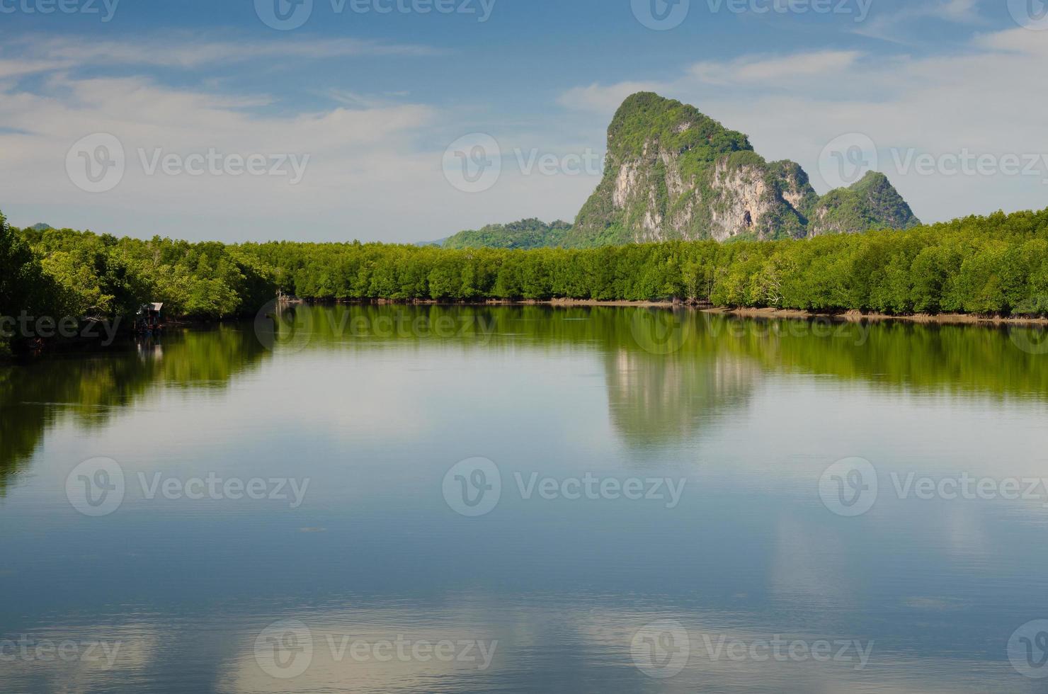 Great River of Paknam Tako Travel Landmark at Chumphon Southern Province of Thailand photo