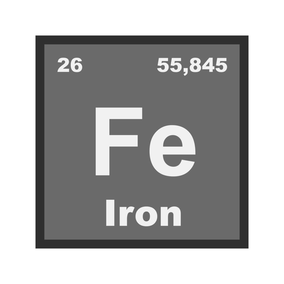 icono de escala de grises plana de hierro vector