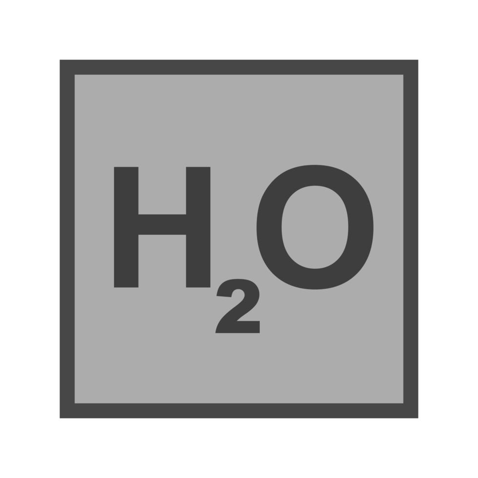 H2O Flat Greyscale Icon vector