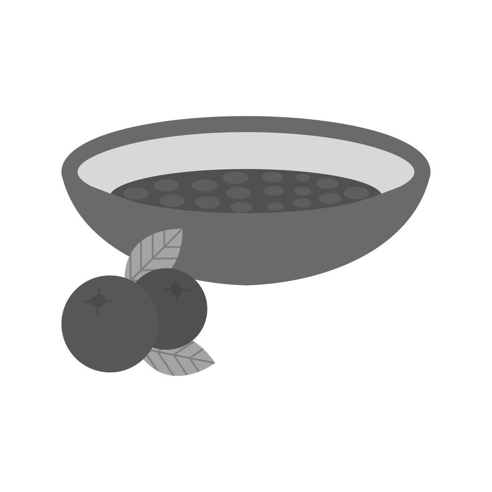 Cranberry Sauce Flat Greyscale Icon vector