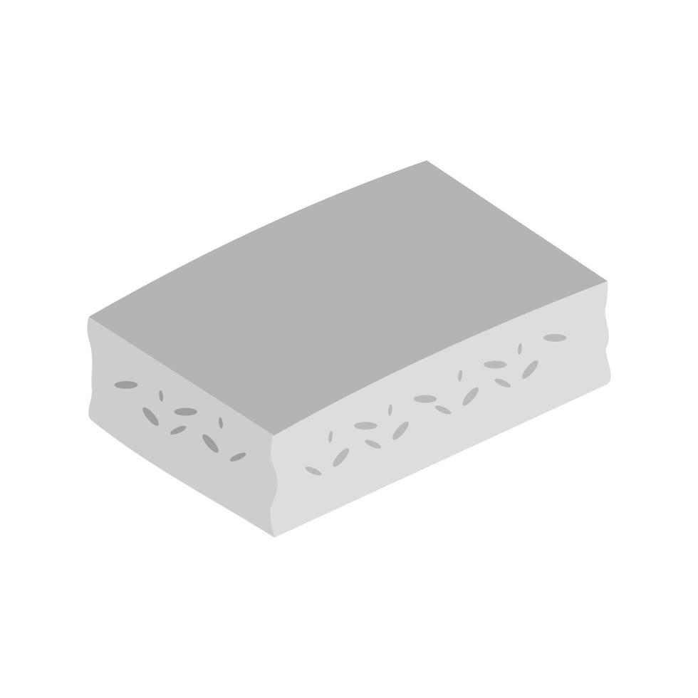 Cornbread Flat Greyscale Icon vector
