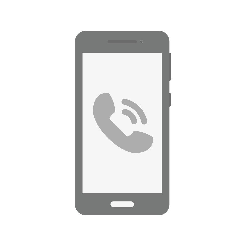 Call on Speaker Flat Greyscale Icon vector