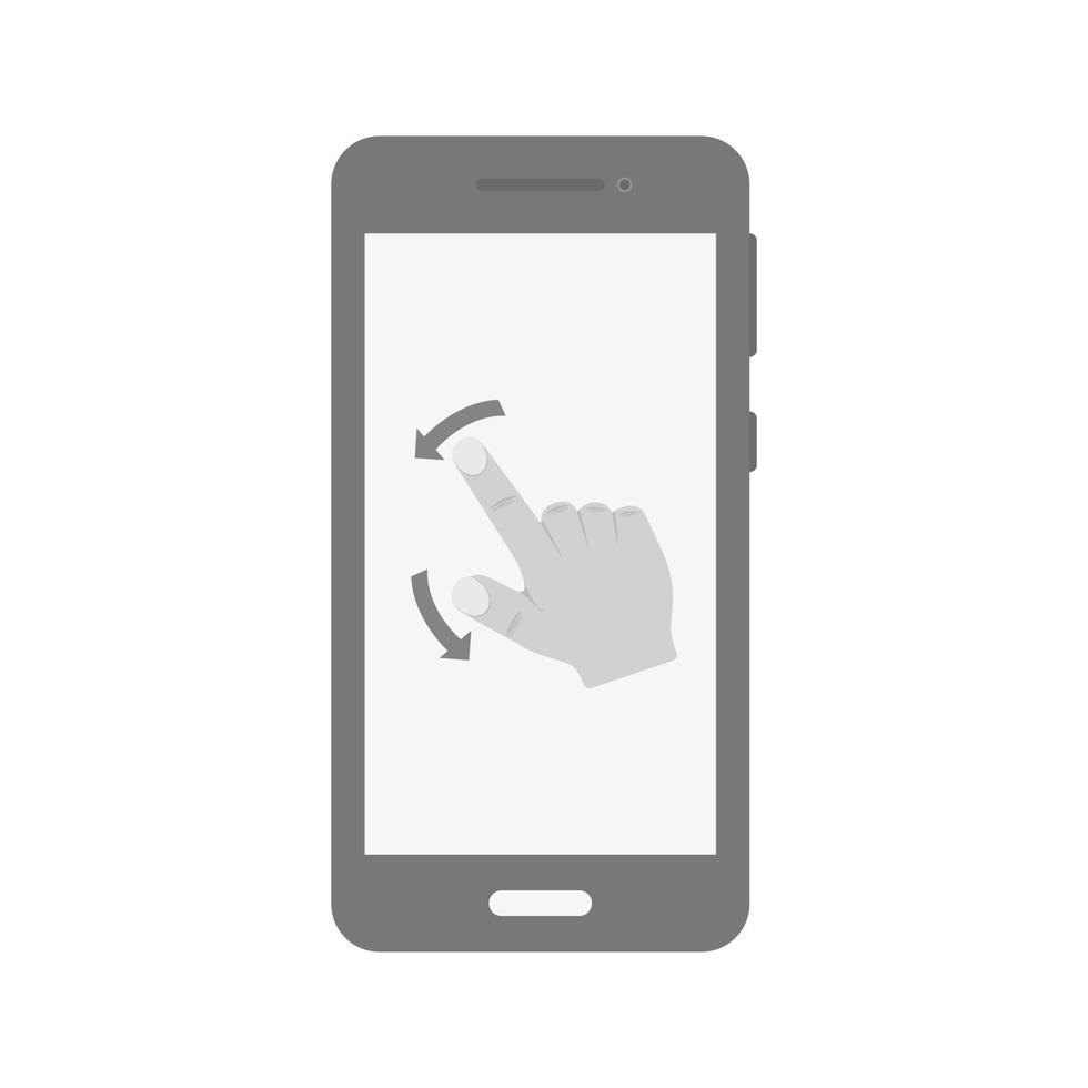 Gestures Flat Greyscale Icon vector