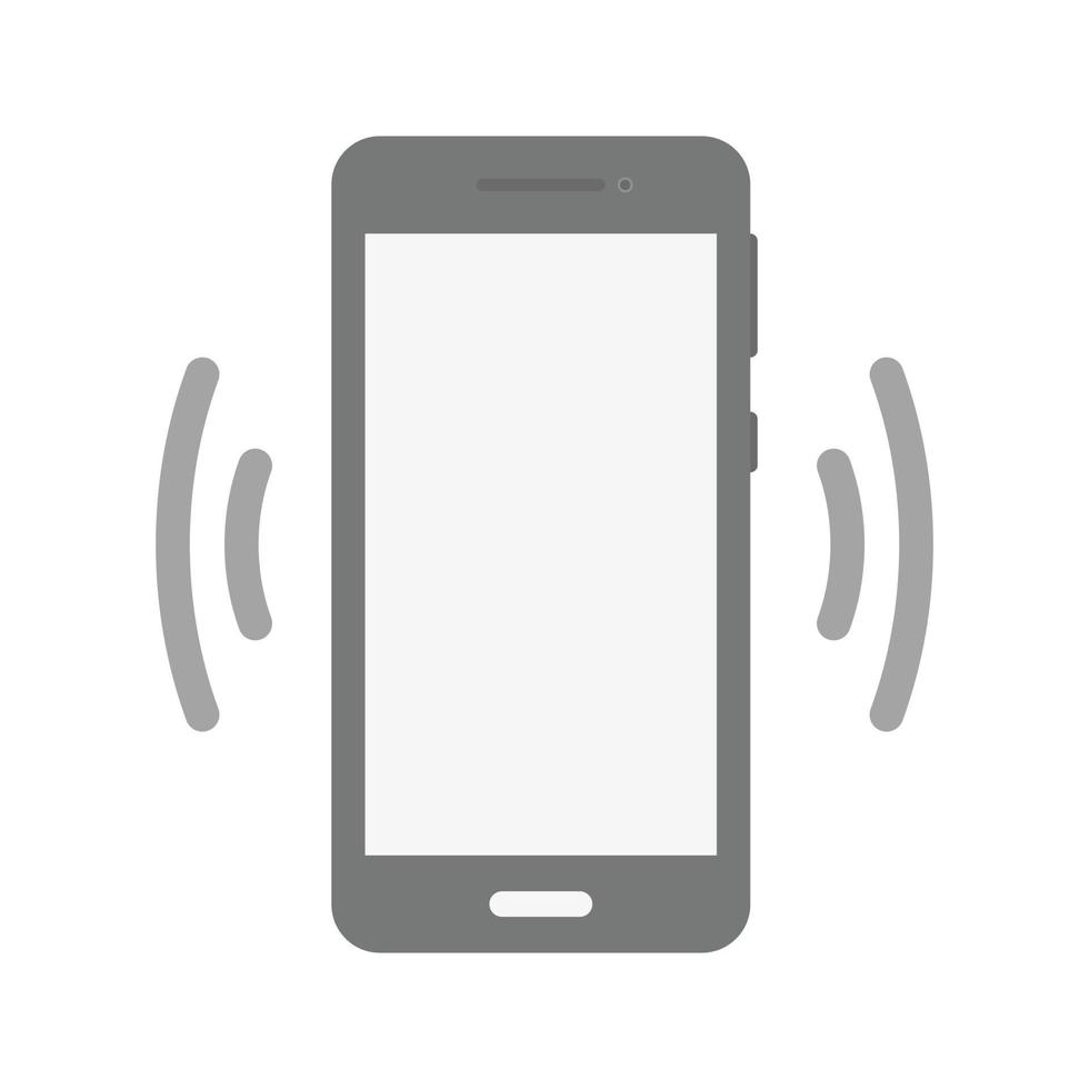 Vibration Flat Greyscale Icon vector