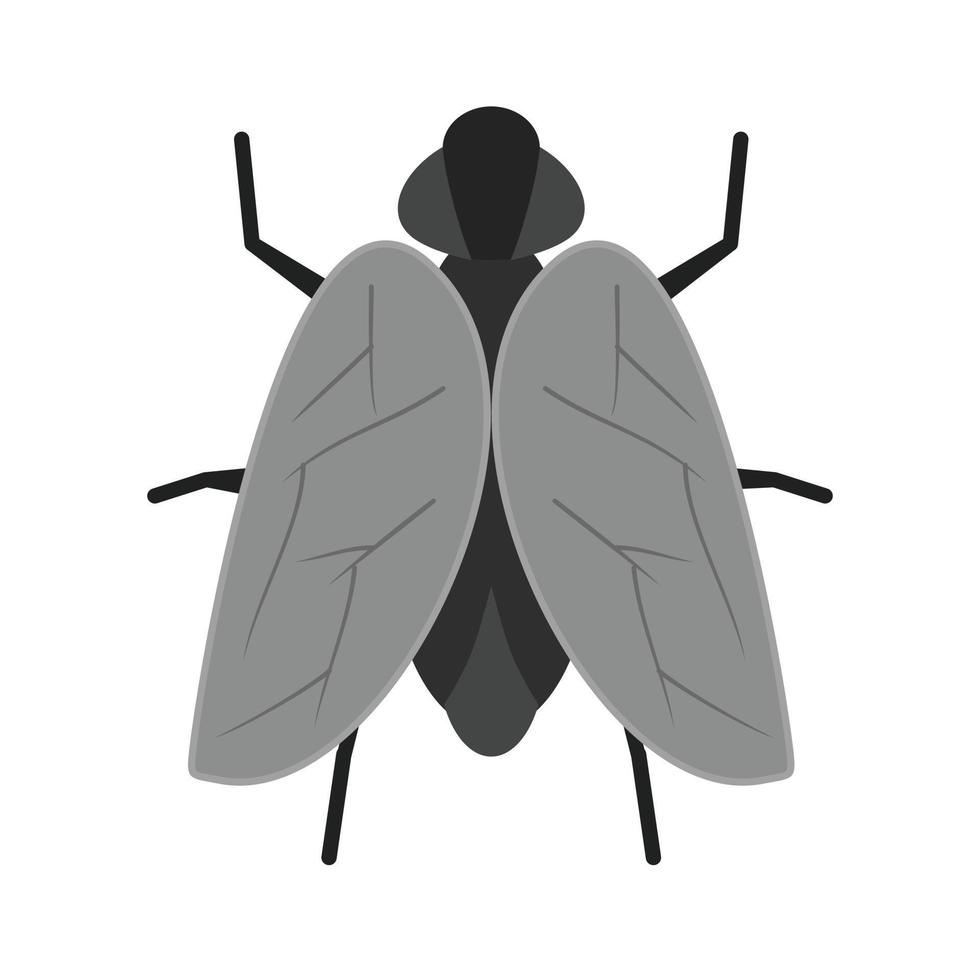 Fly II Flat Greyscale Icon vector