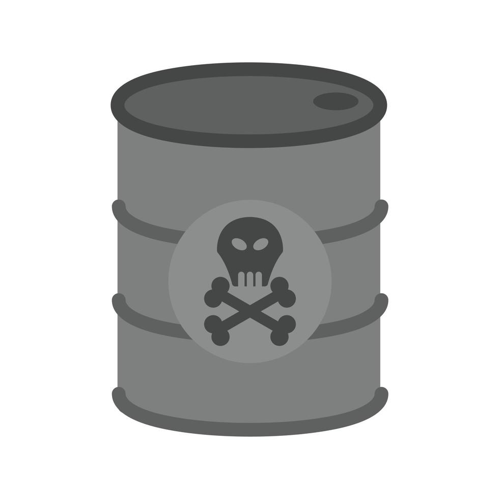 Dangerous Chemical Flat Greyscale Icon vector