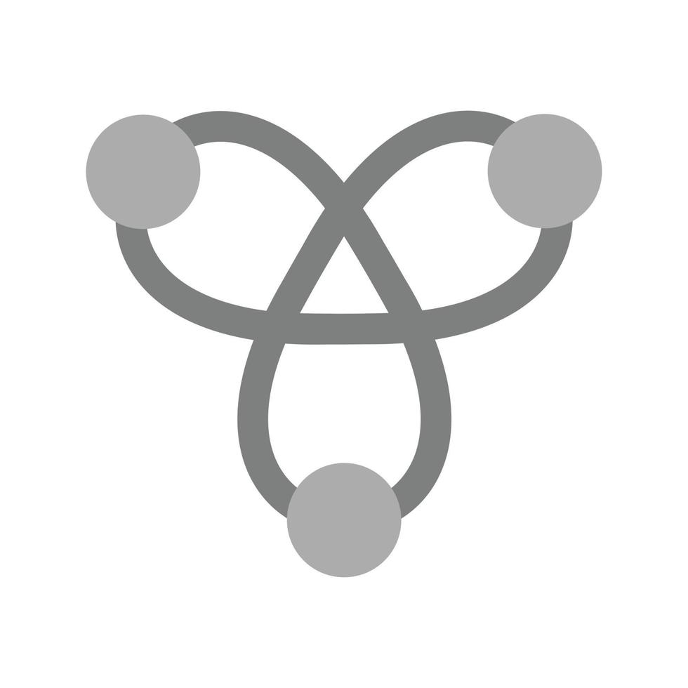 Atomic Structure II Flat Greyscale Icon vector
