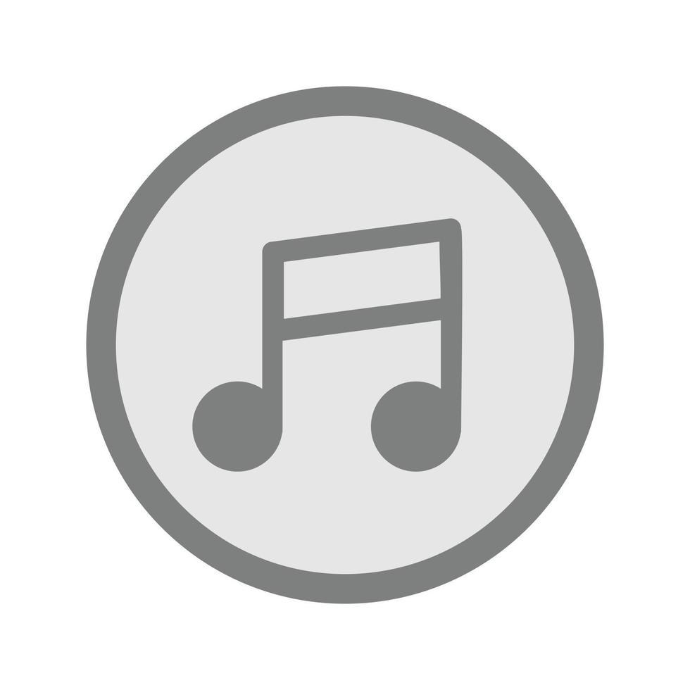Music Player Flat Greyscale Icon vector
