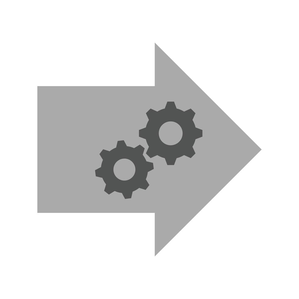 Practical Learning Flat Greyscale Icon vector