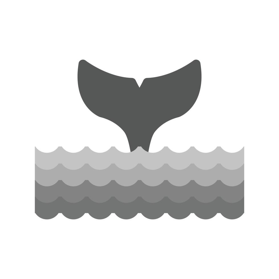 Oceans Flat Greyscale Icon vector