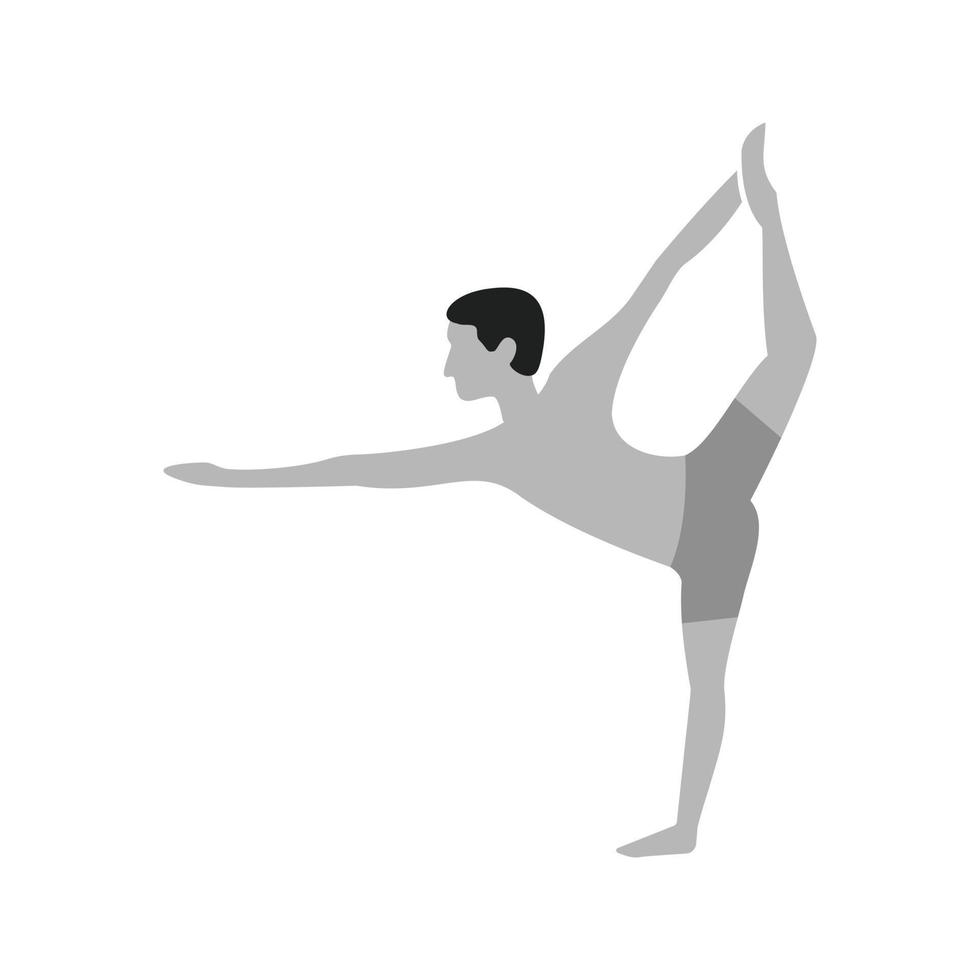 Lord of Dance Pose Flat Greyscale Icon vector