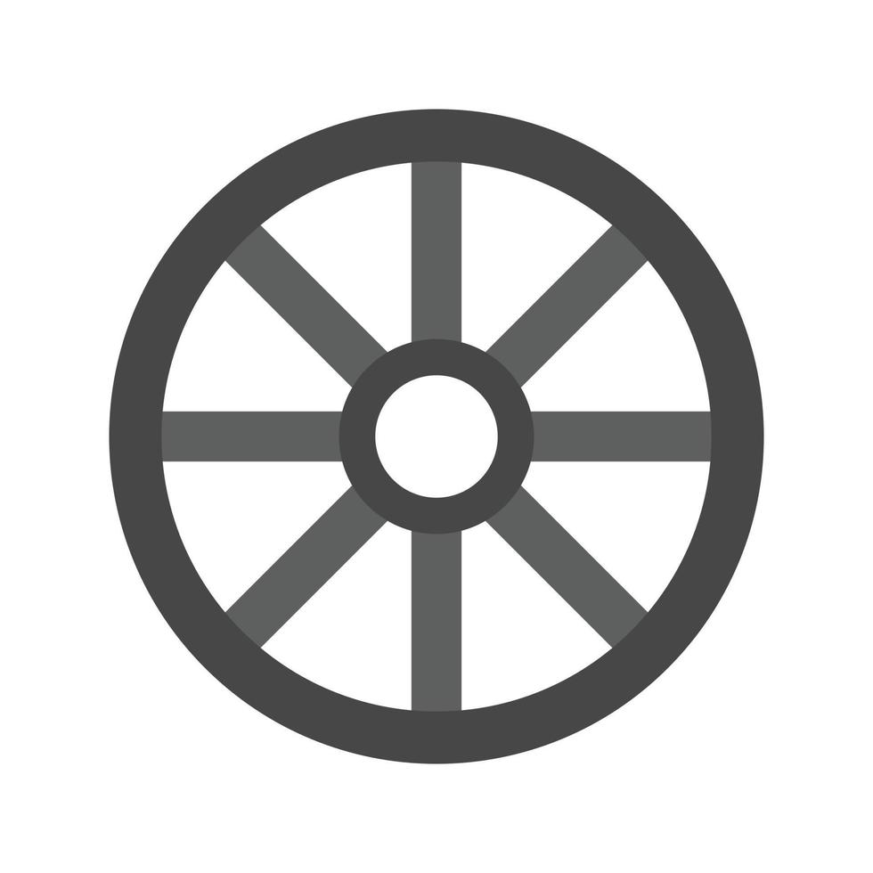 Wheel Flat Greyscale Icon vector
