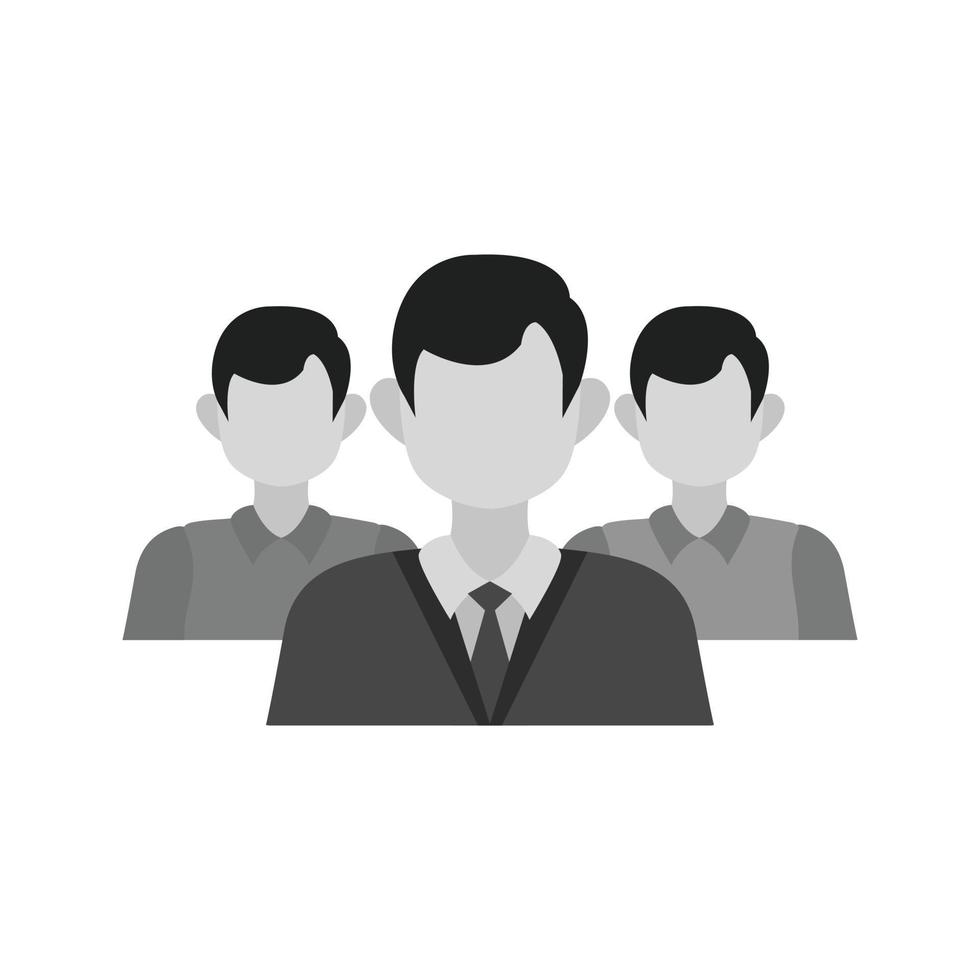 Leadership Flat Greyscale Icon vector