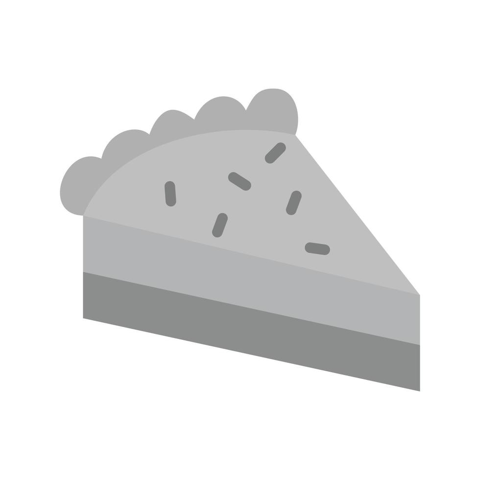 Slice of Pie Flat Greyscale Icon vector