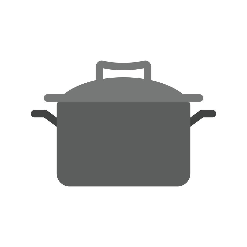 Casserole Flat Greyscale Icon vector