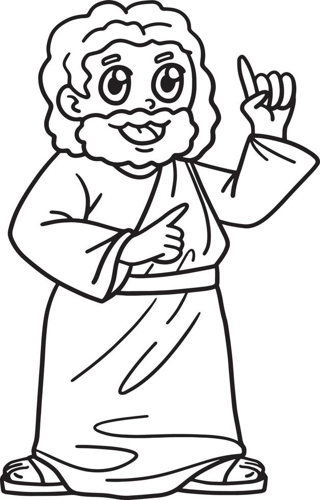 Christian Jesus Preaching Isolated Coloring 15656272 Vector Art at Vecteezy