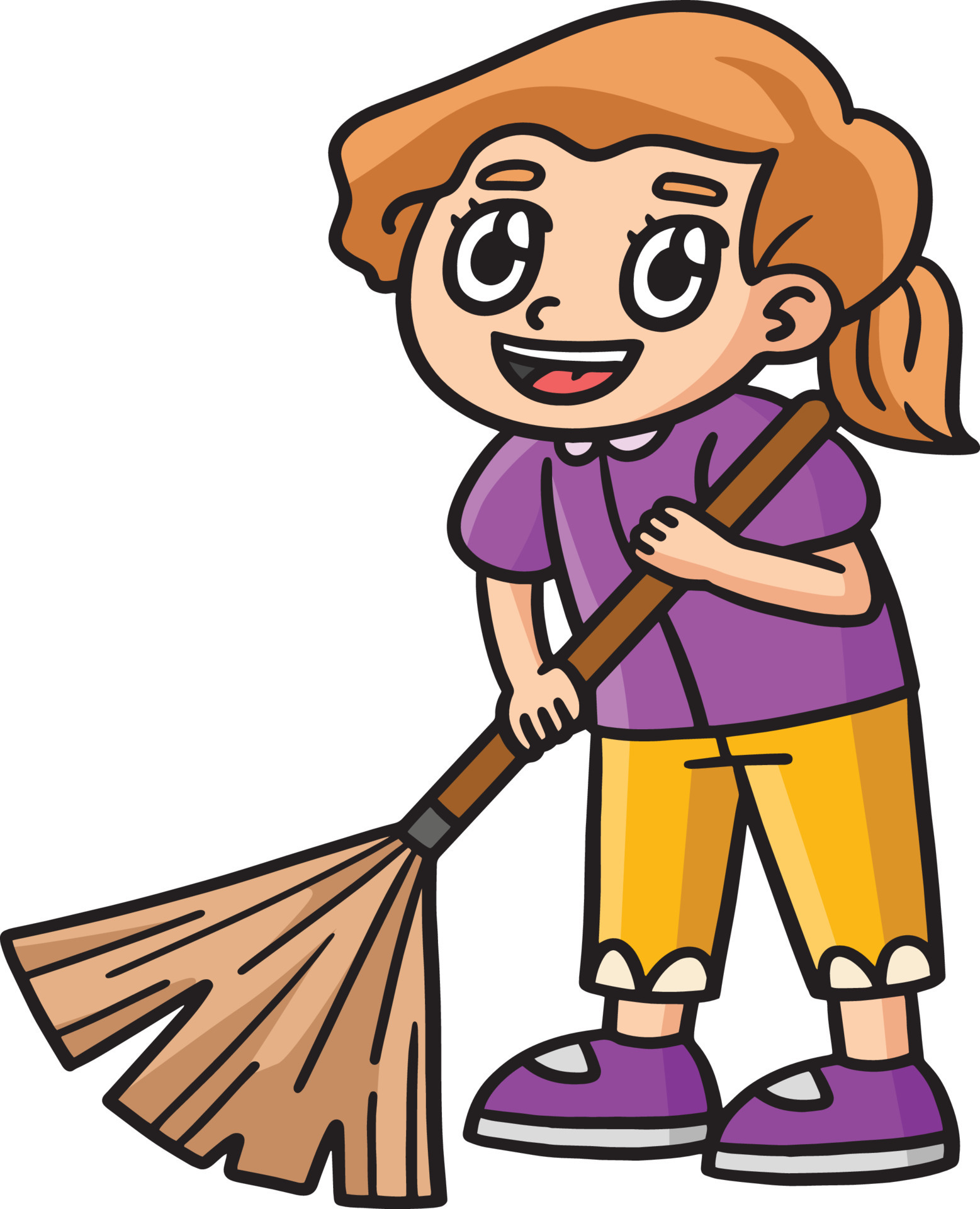 broom sweep clipart