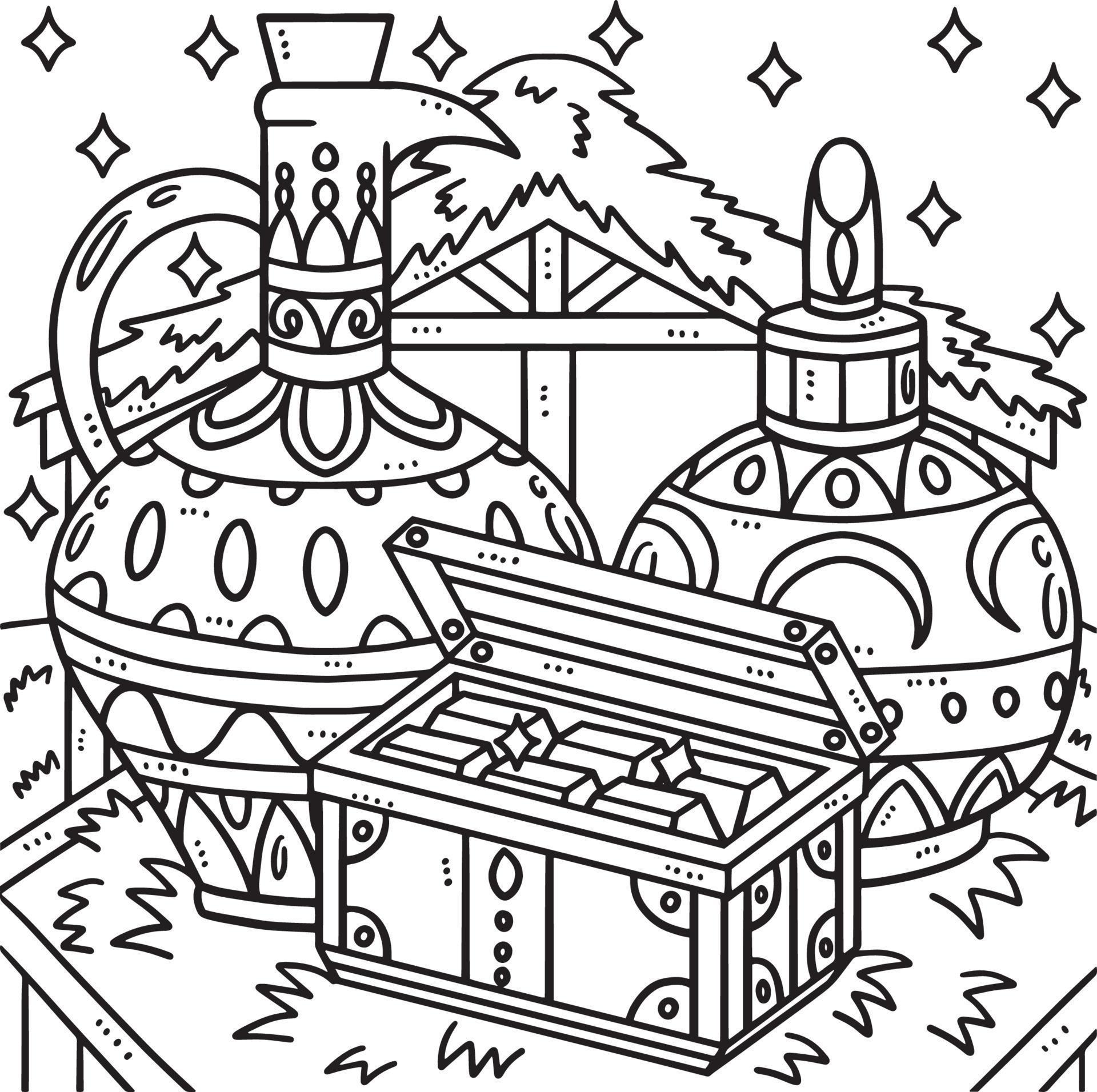 christian-gifts-of-the-magi-coloring-page-for-kids-15656396-vector-art