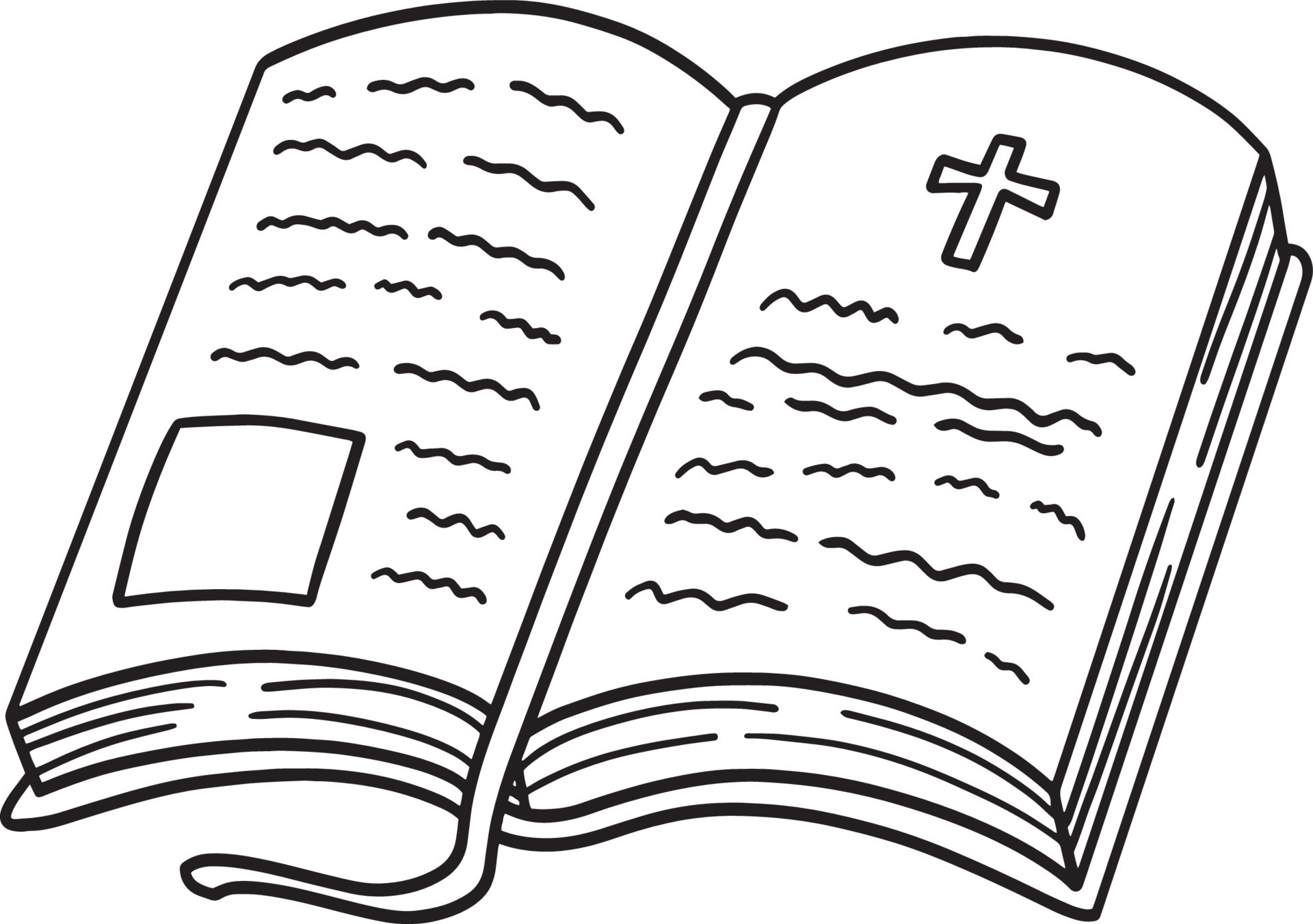 Bible Open Clip Clipart Scripture Lds Scriptures Outline Color Cliparts 