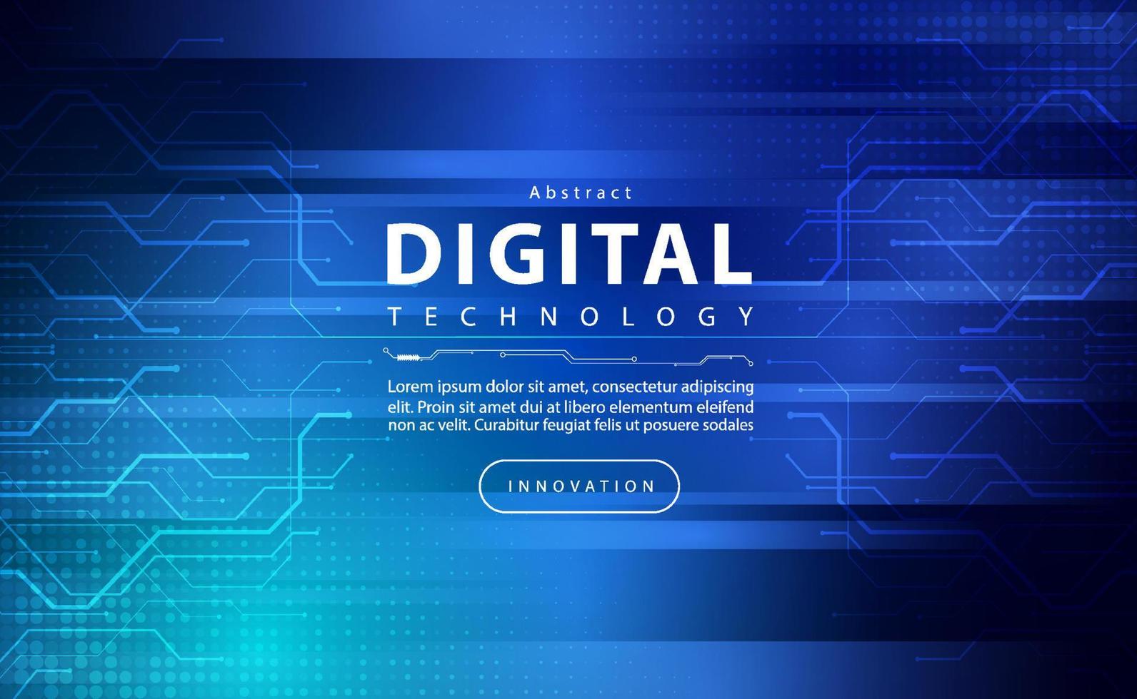 Digital technology banner blue green background concept, cyber technology light effect, abstract tech, innovation future data, internet network, Ai big data, lines dots connection, illustration vector