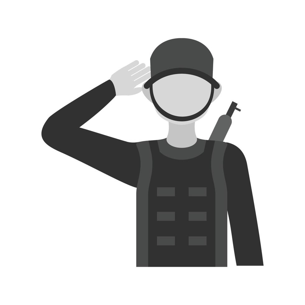 Security Flat Greyscale Icon vector