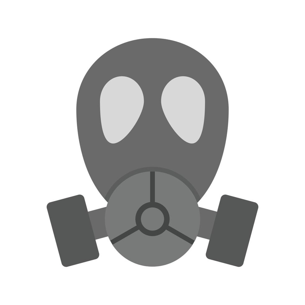 Oxygen Mask Flat Greyscale Icon vector
