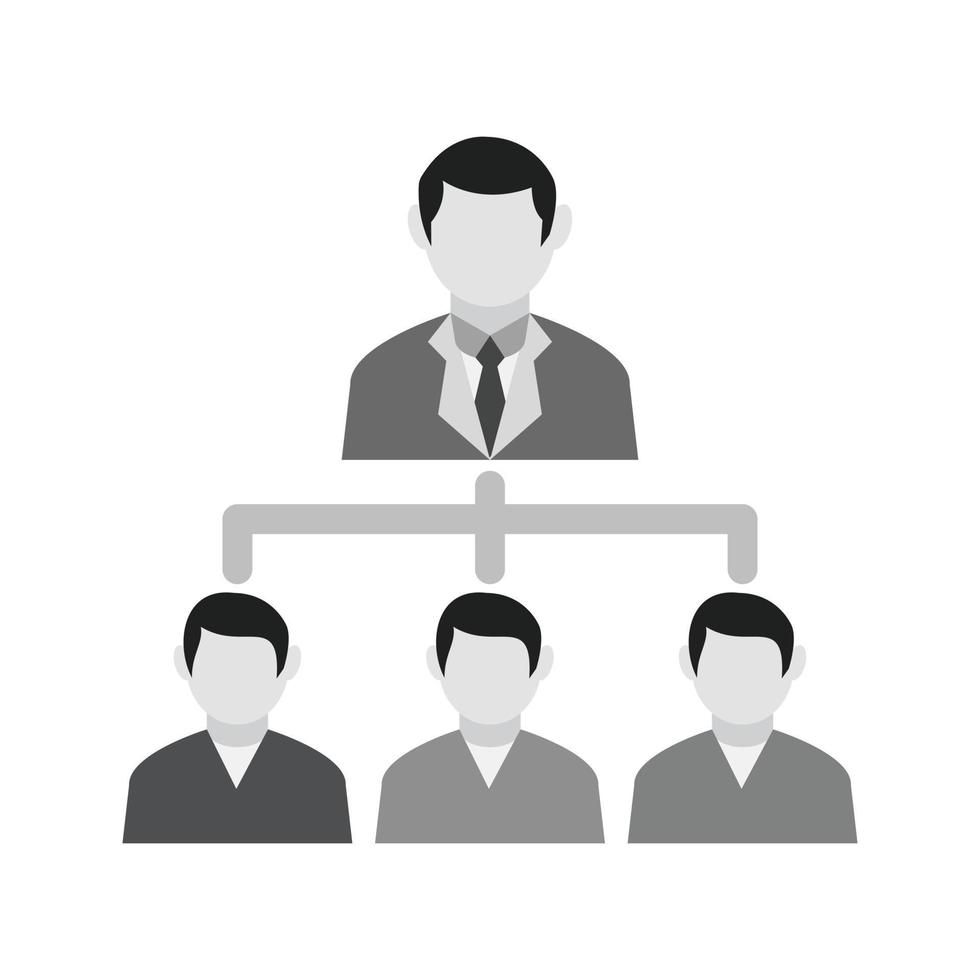 Management Flat Greyscale Icon vector