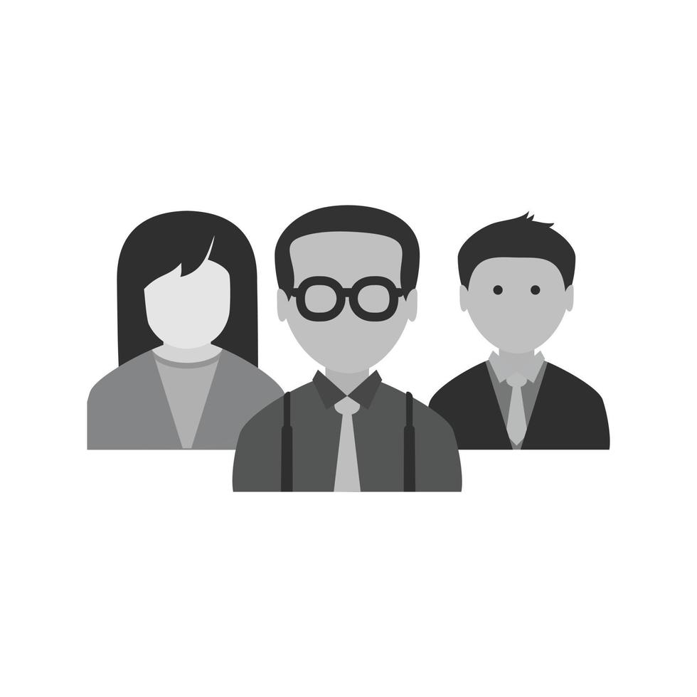 Conference Flat Greyscale Icon vector