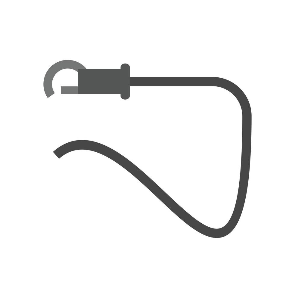 Large Leash Flat Greyscale Icon vector