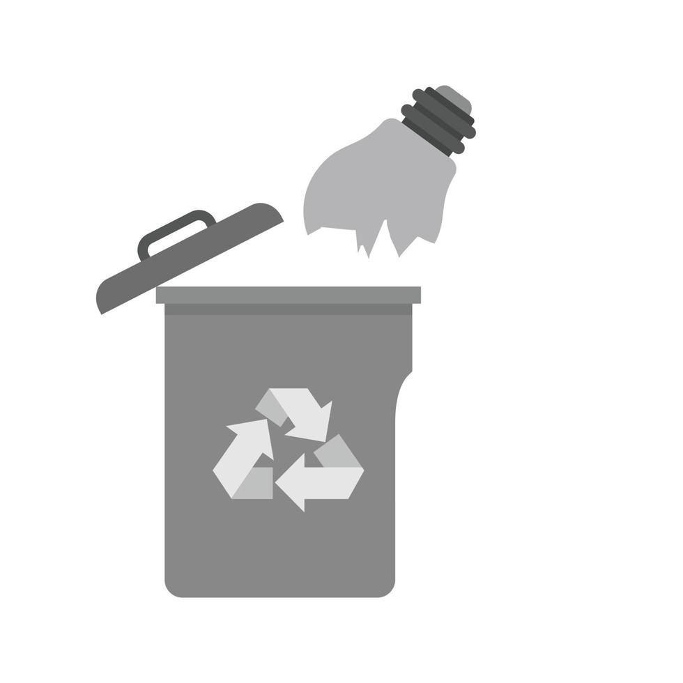 Bad Idea Flat Greyscale Icon vector