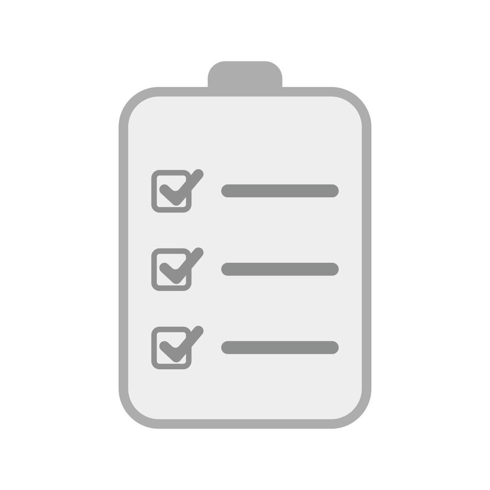 Checklist Flat Greyscale Icon vector