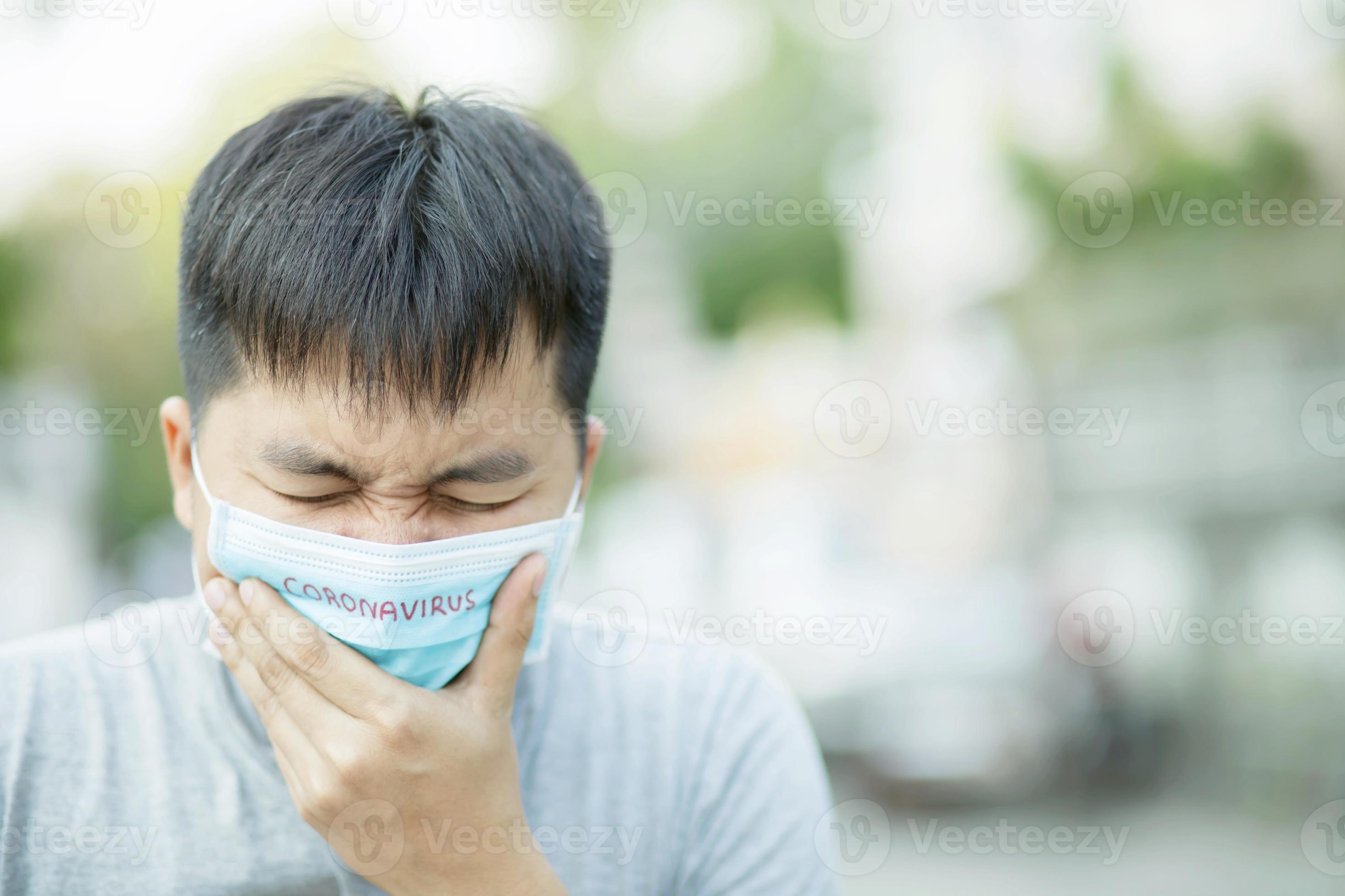 This man had a cough until chest pain 15656640 Stock Photo at Vecteezy