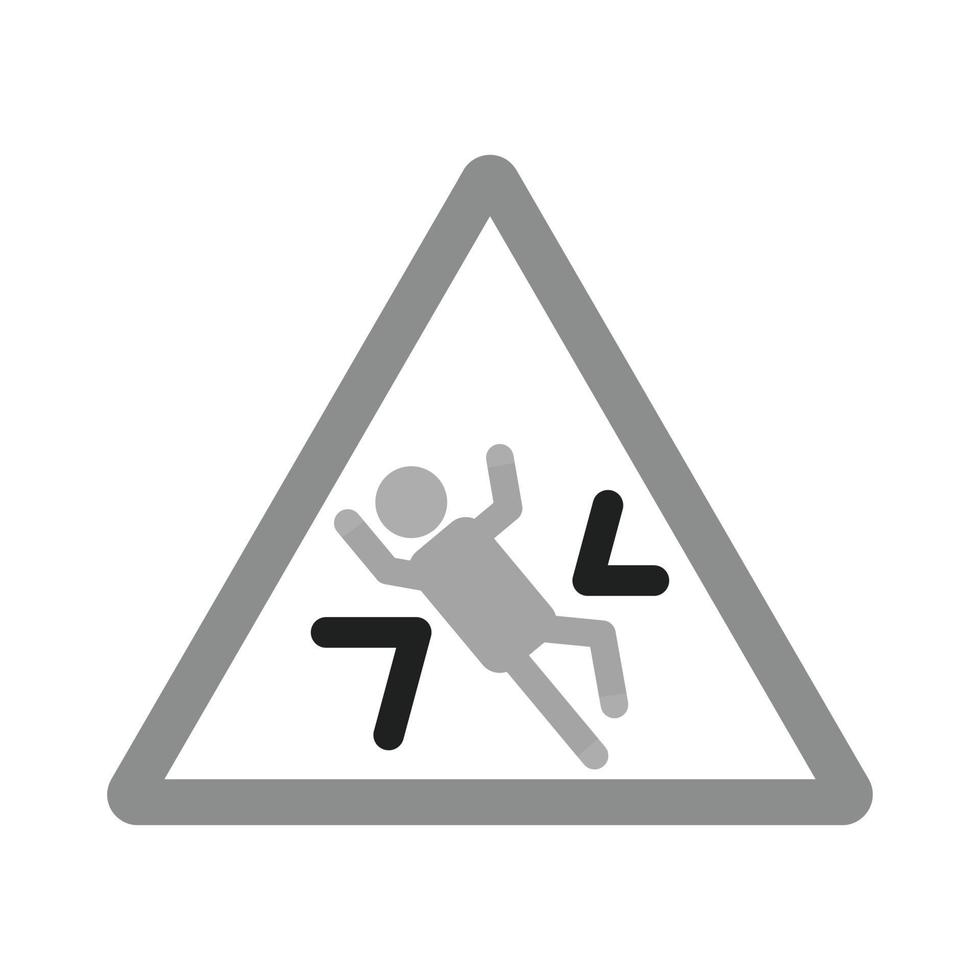 Crush Zone Flat Greyscale Icon vector