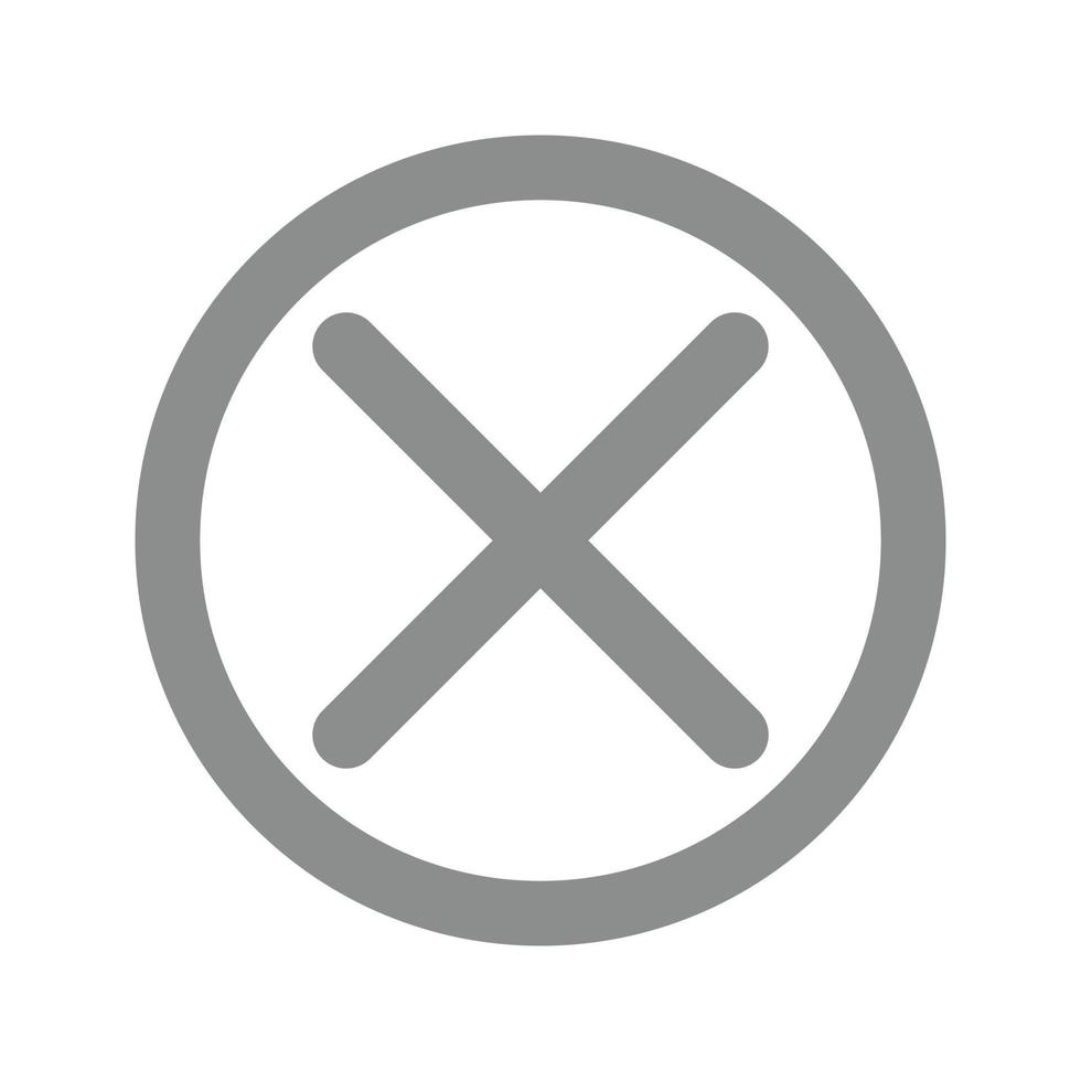 Do Not Cross Flat Greyscale Icon vector