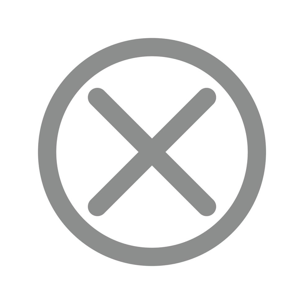 Do Not Cross Flat Greyscale Icon vector