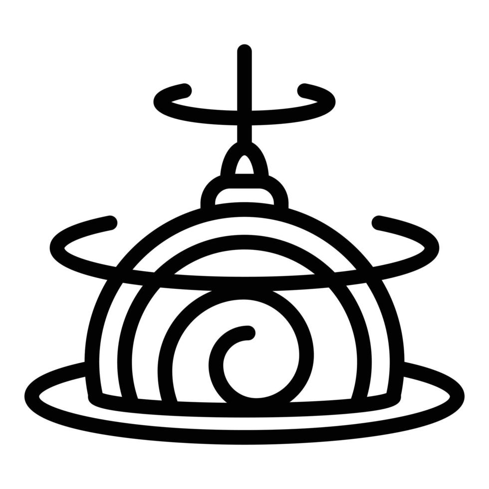 Hypnotic pendulum icon, outline style vector