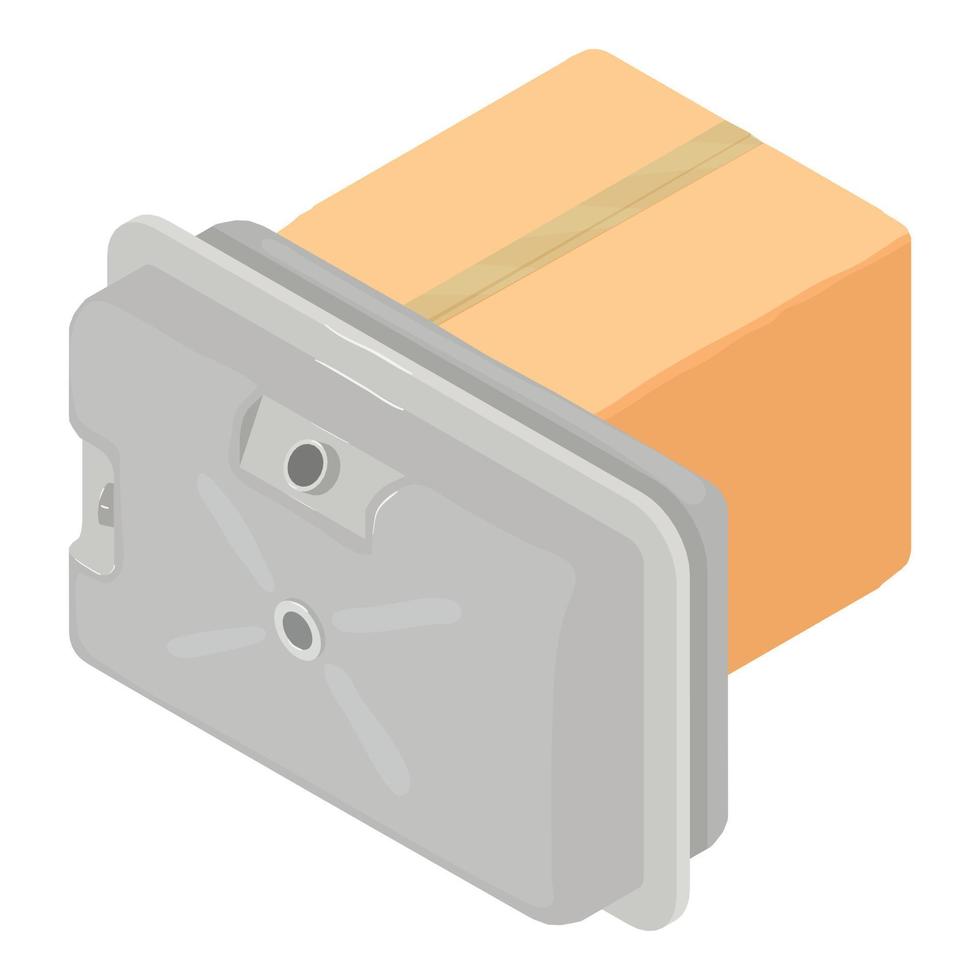Fuel tank icon, isometric style vector