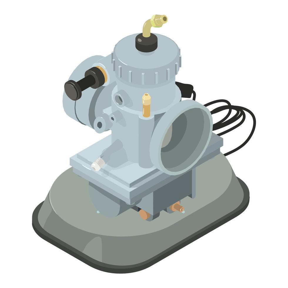 Car carburetor icon, isometric style vector