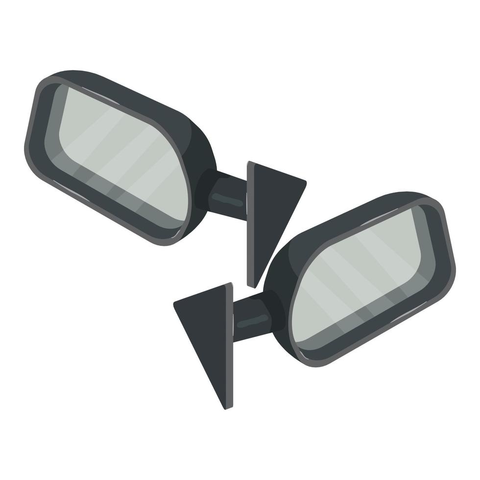 Car mirror icon, isometric style vector