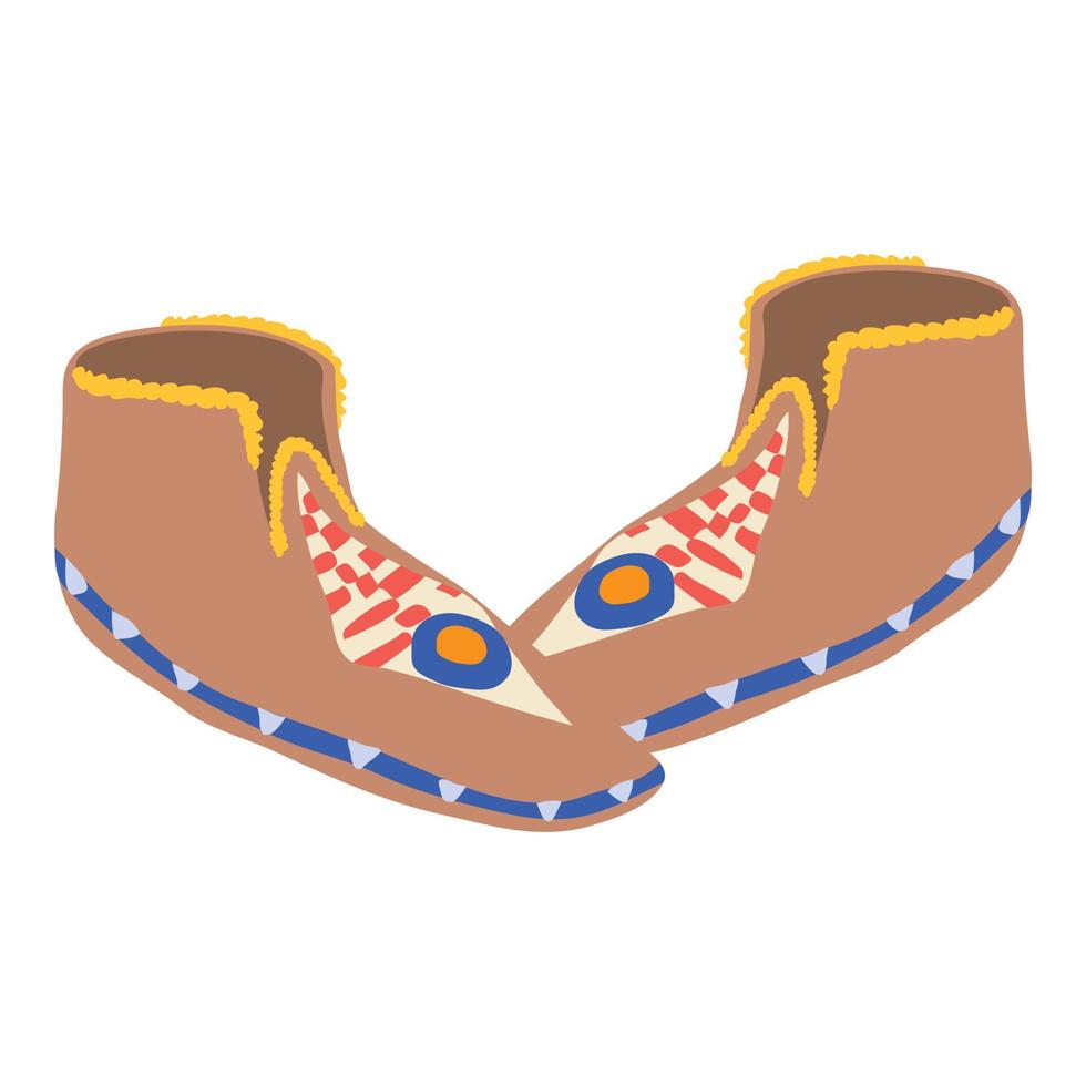 Felt slippers icon, isometric style vector