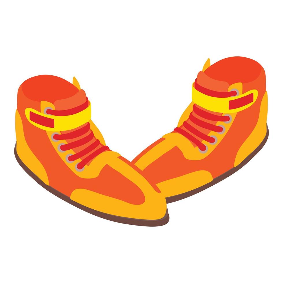 Wrestling shoes icon, isometric style vector