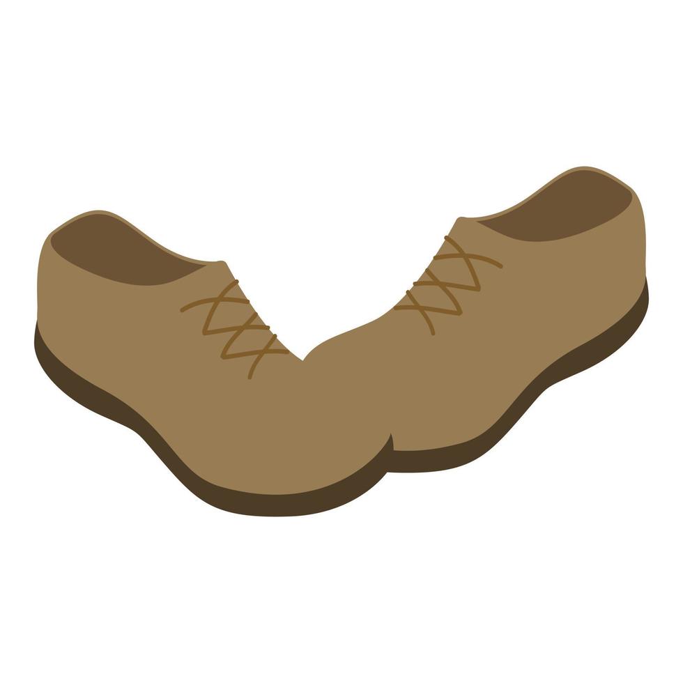 Oxford shoes icon, isometric style vector