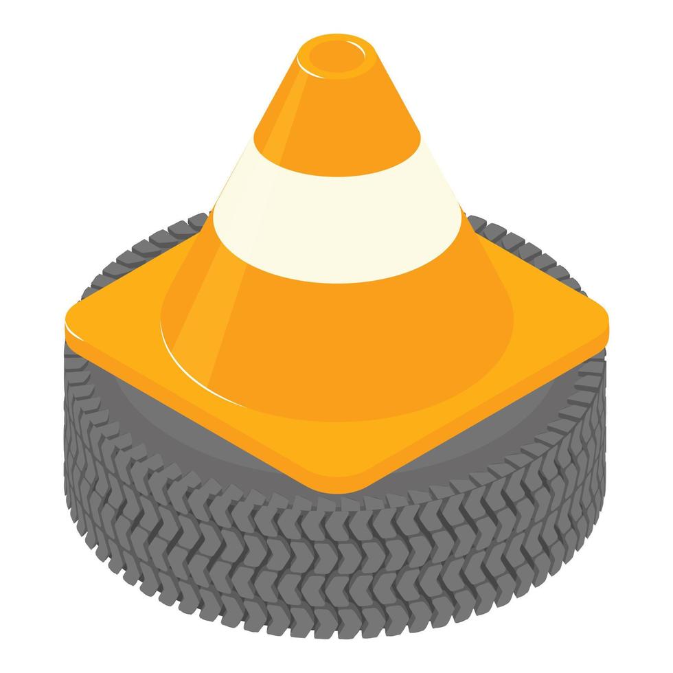 Car racing icon, isometric style vector