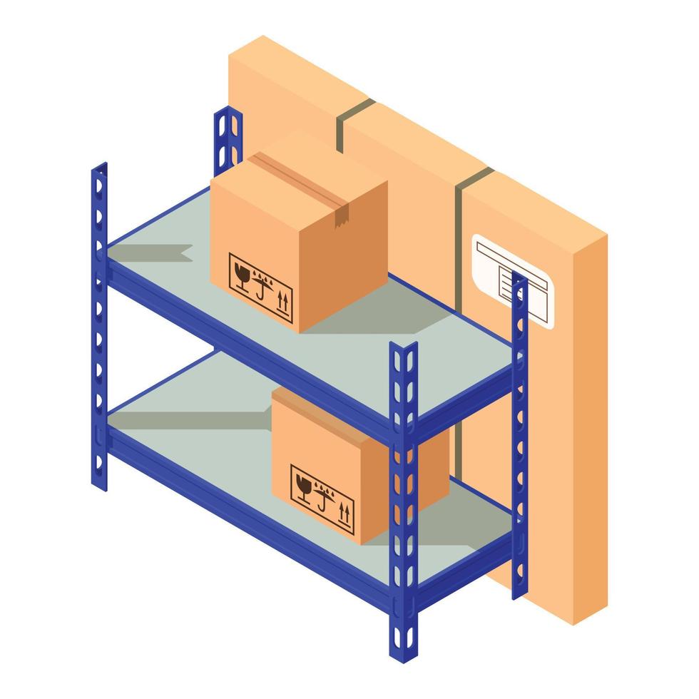 Storage goods icon, isometric style vector