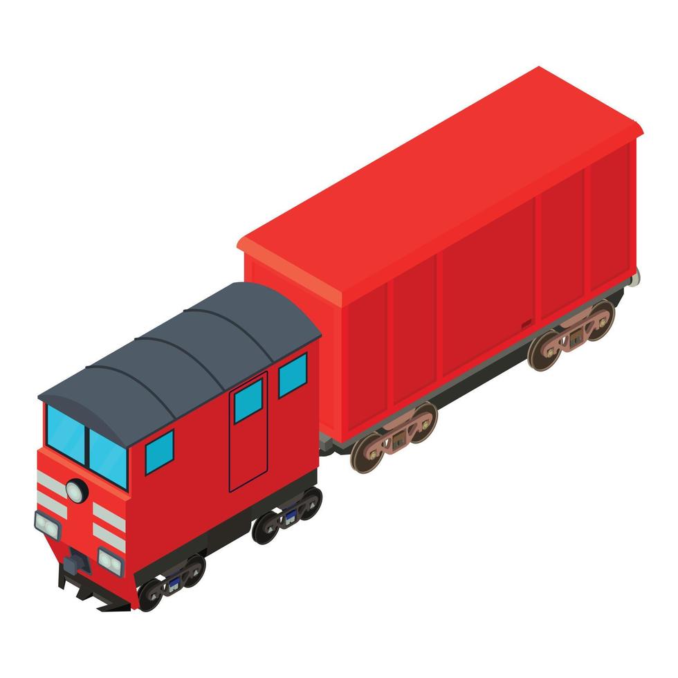 icono de tren moderno, estilo isométrico vector