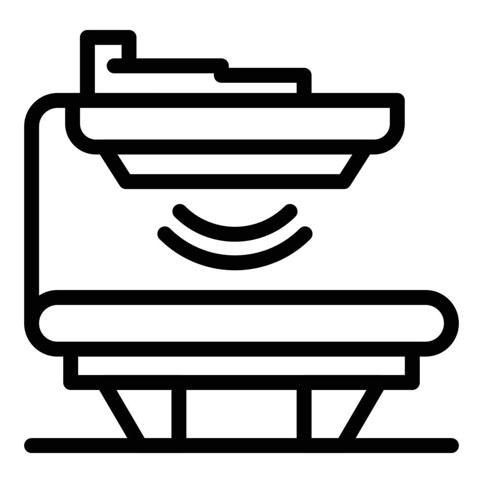 Medical X ray scanner icon, outline style vector