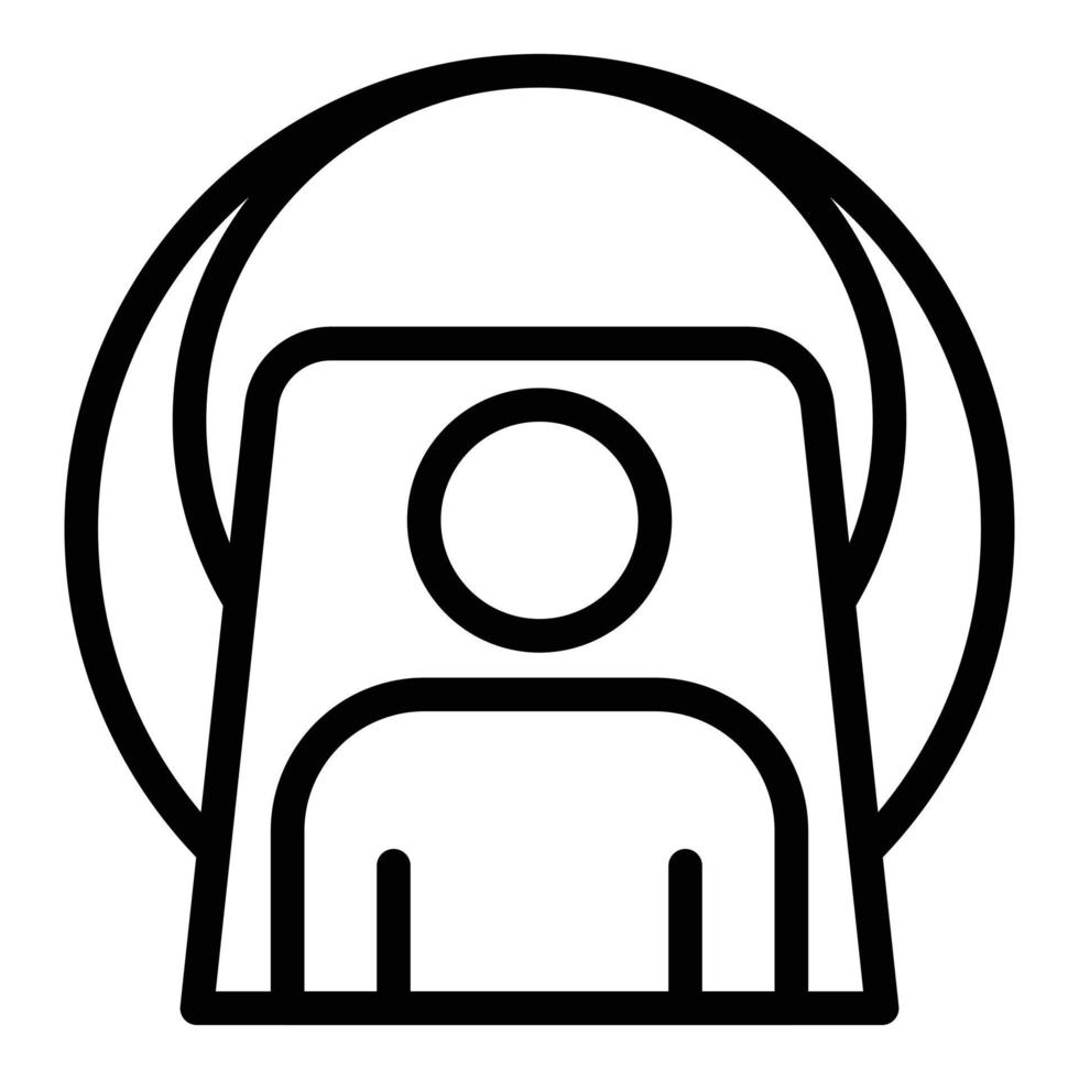 Cancer examination icon, outline style vector