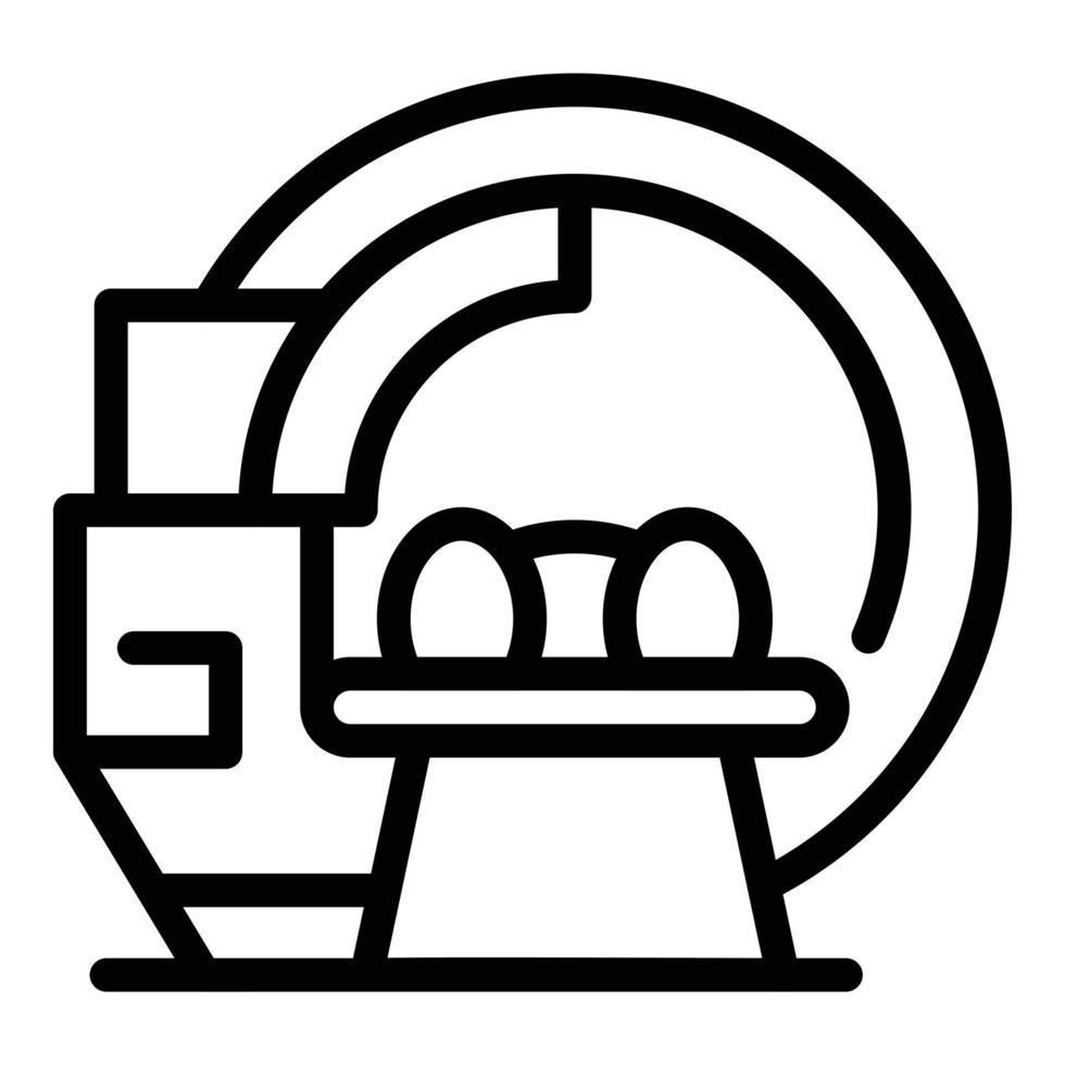 CT medical scan icon, outline style vector