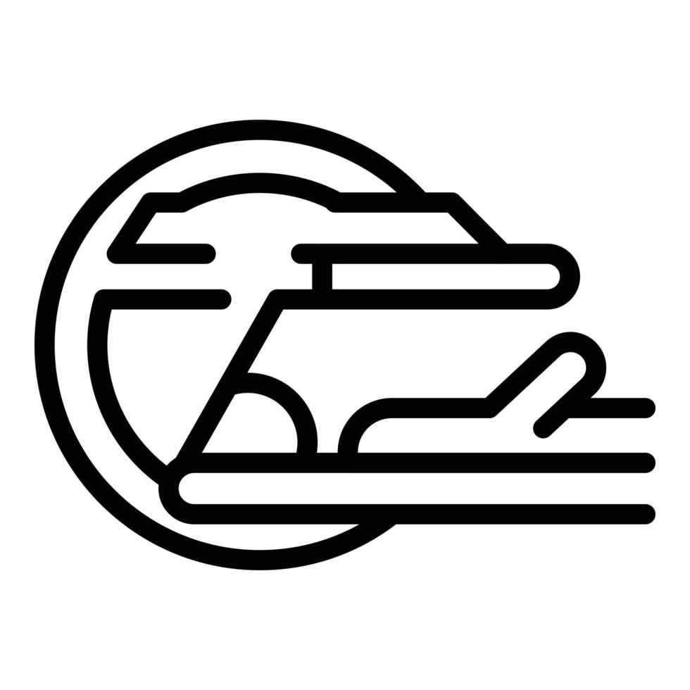 Examining the body of a man icon, outline style vector